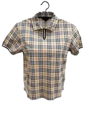 BURBERRY GOLF  バーバーリーゴルフ 半袖 Tシャツ ノバチェック 襟付き　レディース Mサイズ