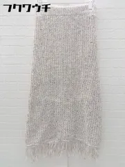 ◇ PAGEBOY ページボーイ ALICIA フリンジ ロング タイト ニットスカート サイズFREE ホワイト マルチ レディース 【中古】 【1102040007809】のサムネイル