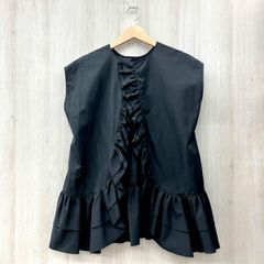 美品 オーガ OHGA 裾フリル半袖ブラウス FRILL BLOUSE 近年 OHGA FRILL BLOUSE 裾フリルブラウス ブラック【美品】 - メルカリ