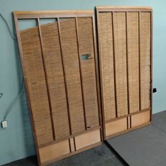 【中古品】昭和レトロ　木製和ダンス　①上段　引戸棚、観音開き和ダンス 中古品】昭和レトロ 木製和ダンス ①上段 引戸棚、観音開き和ダンス