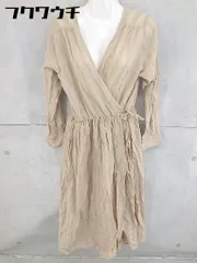 ◇ notch. ノッチ カシュクール 長袖 ロング ワンピース サイズM ベージュ系 レディース 【中古】 【1102050013111】のサムネイル