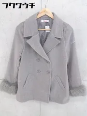 ■ INGNI First イングファースト フェイクファー ロゴ 刺繍 キッズ 子供服 長袖 コート サイズ160 グレー レディース 【中古】 【1102090017056】のサムネイル