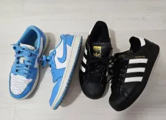 (2点まとめ 235) NIKE ジョーダン1 ロー adidas SuperStar ゴルフシューズ
