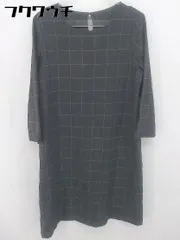 ◇ ◎ bulle de savon ビュルデサボン all of me 格子柄 長袖 膝丈 ワンピース サイズF グレー系 レディース 【中古】 【1102120003868】のサムネイル
