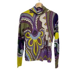 ETRO ペイズリー柄タートルネックトップス - メルカリ
