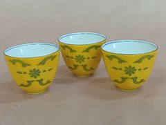 橘吉 青交趾焼 お茶呑茶碗 湯飲み5客セット 木のケースつき - メルカリ
