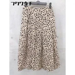 ◇ Doux archives ドゥアルシーヴ ダルメシアン柄 ロング フレア スカート サイズS ベージュ系 レディース 【中古】 【1102150007522】のサムネイル