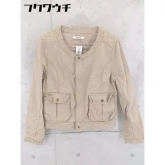 ◇ AS KNOW AS PINKY アズノゥアズピンキー ジップアップ ノーカラー ジャケット サイズM ベージュ レディース 【中古】 【1102160003255】のサムネイル