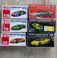 トミカ　ランボルギーニ6個まとめ売り　ディアブロSV　ガヤルド　ヴェネーノ　カウンタック　アヴェンタドール　ウラカン　TOMICA タカラトミー　26WK0857のサムネイル