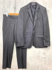 renoma レノマ 154599-18 ストライプ セットアップ ジャケット パンツ スーツ sizeA6/グレー系 ■■◎メンズ