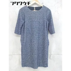 ◇ fredy emue フレディエミュ 七分袖 膝丈 ワンピース サイズ36 ネイビー レディース 【中古】 【1102220023568】のサムネイル