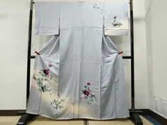 MO-00792 訪問着　枝牡丹　暈し染め　正絹　逸品