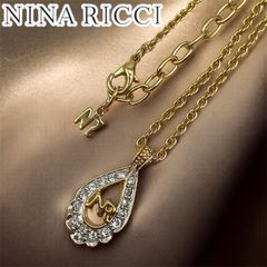 Nina Ricci ネックレス ルビー、ダイヤモンド、金カラーのネックレス 