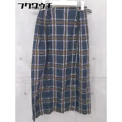 ◇ PAGEBOY ページボーイ タータン チェック ロング フレア スカート サイズS ネイビー レディース 【中古】 【1102250015175】のサムネイル