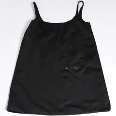 極美品 PRADA プラダ Re-nylon ポーチ付き ノースリーブワンピーストライアングルロゴ メタル ポーチ ノースリーブ Aラインシルエット 中古 4a001964のサムネイル
