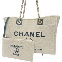 CHANEL ドーヴィルMM チェーントート トートバッグ 4b001131 - メルカリ