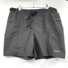 パタゴニア アルパイン柄 格子柄 リバーショーツ パープル M バギーズ