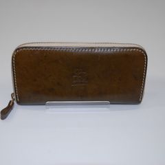 極美品】イルビゾンテ L字ファスナー 長財布 ブラウン ヌメ レザー