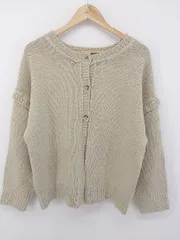 ◇ ◎ tiptop ティップトップ 2way ニット 長袖 カーディガン サイズF ベージュ系 レディース E  【1302160016549】