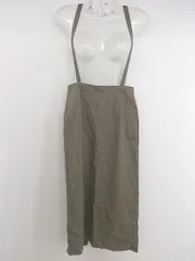 ◇ ◎ NATURAL BEAUTY BASIC サス付き 2WAY バックスリット ロング ナロー スカート サイズS カーキ系 レディース P  【1302180000108】