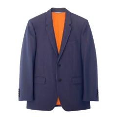 54e13 Dior Homme ディオールオム 16SS テーラードジャケット  2Bジャケット 663C277F3591 48サイズ ネイビー オレンジ ウール100％ メンズ 男性用k02iのサムネイル