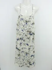 ◇ natural couture 総柄 ロング キャミソール ワンピース サイズ F ホワイト グレー マルチ レディース P  【1302210003383】のサムネイル