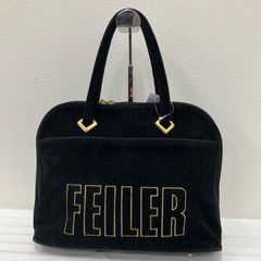 美品 フェイラー FEILER ハンドバッグ ボストンロゴ シェニール織 大