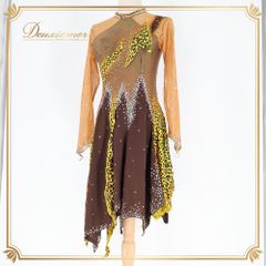 レ*ン様 ⭐︎値下げ⭐︎ラテンドレス⭐︎オレンジ⭐︎レオパード⭐︎M 