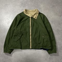 古着 フランス製 切り替え デザイン ブルゾン ジャケット グリーン 緑