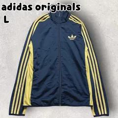 adidas アディダス トレフォイル刺繍 トラックジャケット ネイビー L