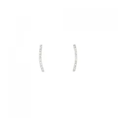 K18WG ダイヤモンド ピアス 0.10CT