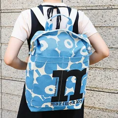 新品 マリメッコ Marimekko リュックサック ウニッコ MONO BACKPACK コットン/ライトブルーのサムネイル