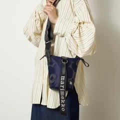 新品 マリメッコ Marimekko ショルダーバッグ ウニッコ エッセンシャル バケット ダークネイビー/ネイビー
