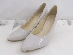 ◇ ESPERANZA エスペランサ ポインテッドトゥ ヒール パンプス サイズ23.5 ベージュ レディース P  【1303070004794】