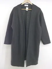◇ AZUL BY MOUSSY アズールバイマウジー ボタンレス 長袖 コート サイズM チャコールグレー レディース P  【1303080001516】