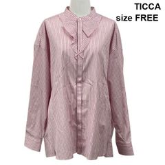 美品【TICCA】ストライプノースリーブブラウスFREE - メルカリ