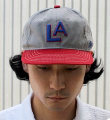 アメリカンニードル/帽子/LA/キャップ/グレー/ストラップバック