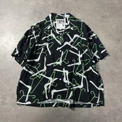 GQ5496◇TBPR : TBPR HANGER ALOHA◇L◇黒系 TIGHTBOOTH タイトブース ハンガーアロハ 半袖 参考定価¥24200のサムネイル