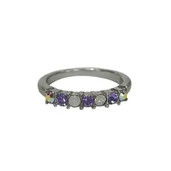 ANNA SUI(アナスイ) リング美品  - シルバー×パープル×白