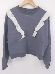 ◇ merlot メルロー レース 長袖 トレーナー グレー系 ホワイト系 レディース E  【1303200002560】のサムネイル