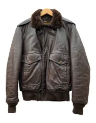 スピワック SPIEWAK Golden Fleece Leather Flight Jacket レザー フライト ジャケット ジップアップ ファー 革ジャン アウター 茶 サイズ40 ジャケット 無地 ブラウン 104MT-3123のサムネイル
