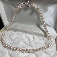 花珠真珠✨あこや真珠 ネックレス パール SV テリ最強 鑑別書 6.5-7.0 