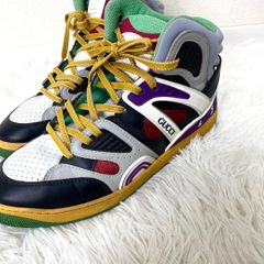 美品　GUCCI　グッチ　インターロッキング　バイカラー　ツートーン　スニーカー グッチ GUCCI ハイカットスニーカー マルチカラー インターロッキング