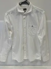 【塩】THE FLAT HEAD フラットヘッド R.J.B アールジェイビー 長袖シャツ リネンコットン ホワイト系 38 Mサイズ【23711CK】E13
