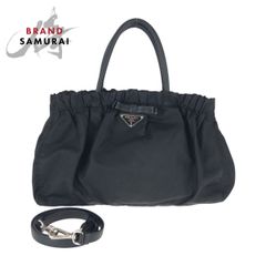PRADA プラダ ハンドバッグ 2way ショルダーバッグ リボン 三角ロゴ