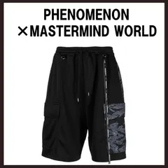 新品未使用　PHENOMENON×MASTERMIND WORLD　カモフラ柄 カーゴショーツ　L　ブラックのサムネイル