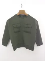 ◇ SHISKY 胸ポケット ボンディング キッズ 子供服 長袖 トレーナー プルオーバー サイズ120 ダークグリーン メンズ E  【1304100005279】のサムネイル