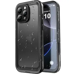 【新品】 SPORTLINK iPhone 16 Pro 用 防水ケース - iPhone16 Pro 用 ケース 完全防水 - IP68規格防水等級 防雪 防塵 耐衝撃 360°全面保護 ワイヤレス充電 フェイスID 認証対応 カメラ調整ボタン 操作便利 超