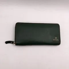 【中古】vivienne westwood カラーブロック 長財布 グリーン ヴィヴィアンウェストウッド ラウンドジップウォレット[17][240017765379]のサムネイル