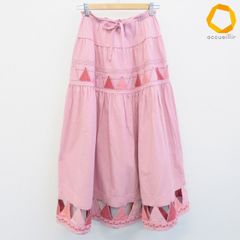 yukiemon ユキエモン ロングスカート パール レース ピンク 3L - メルカリ